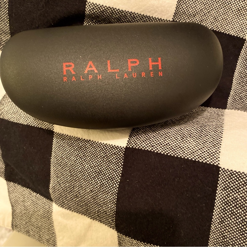 RALPH LAUREN “Sunglasses/Eyeglass Case Only” Hard Clamshell Black/Black 6.5” EUC